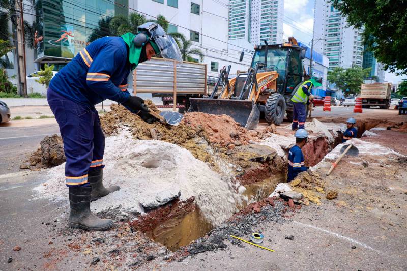 Imagem na rua em obra