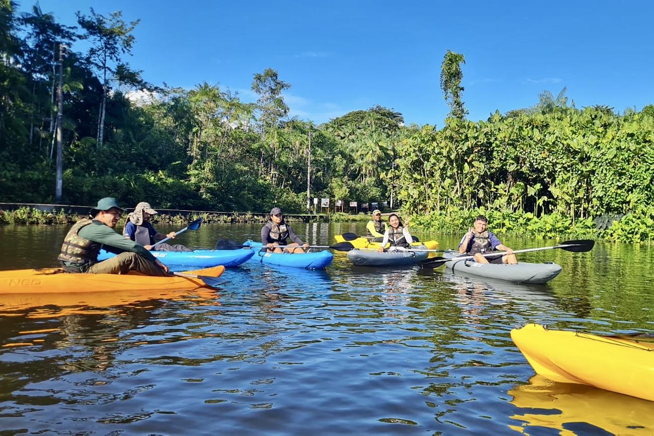 canoas em um rio