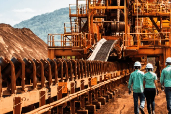 Mineradores da Vale em complexo industrial