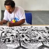 Wesley Andrade, artista de Ourilândia do Norte (Foto: Gabriel Novais / Arte em Cores)